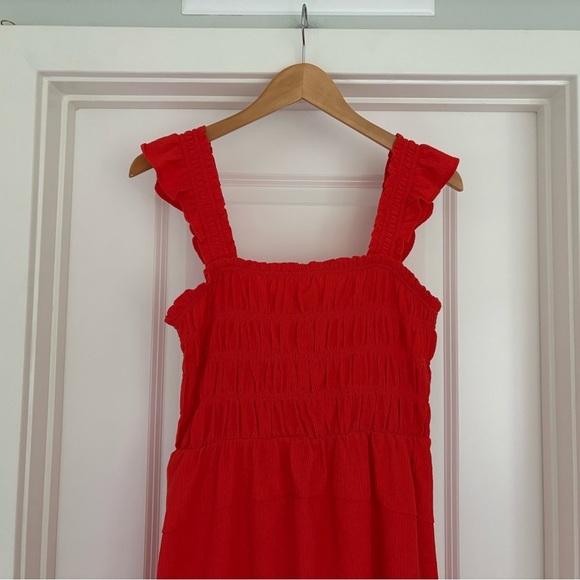 Old Navy Fit & Flare Lightweight Smocked Midi Dress L - Picture 4 of 8